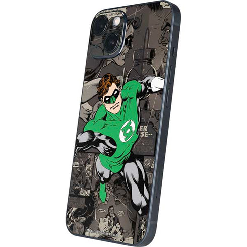 DC Comics Green Lantern Vintage Action Pose Pattern iPhone 14 Plus Skin